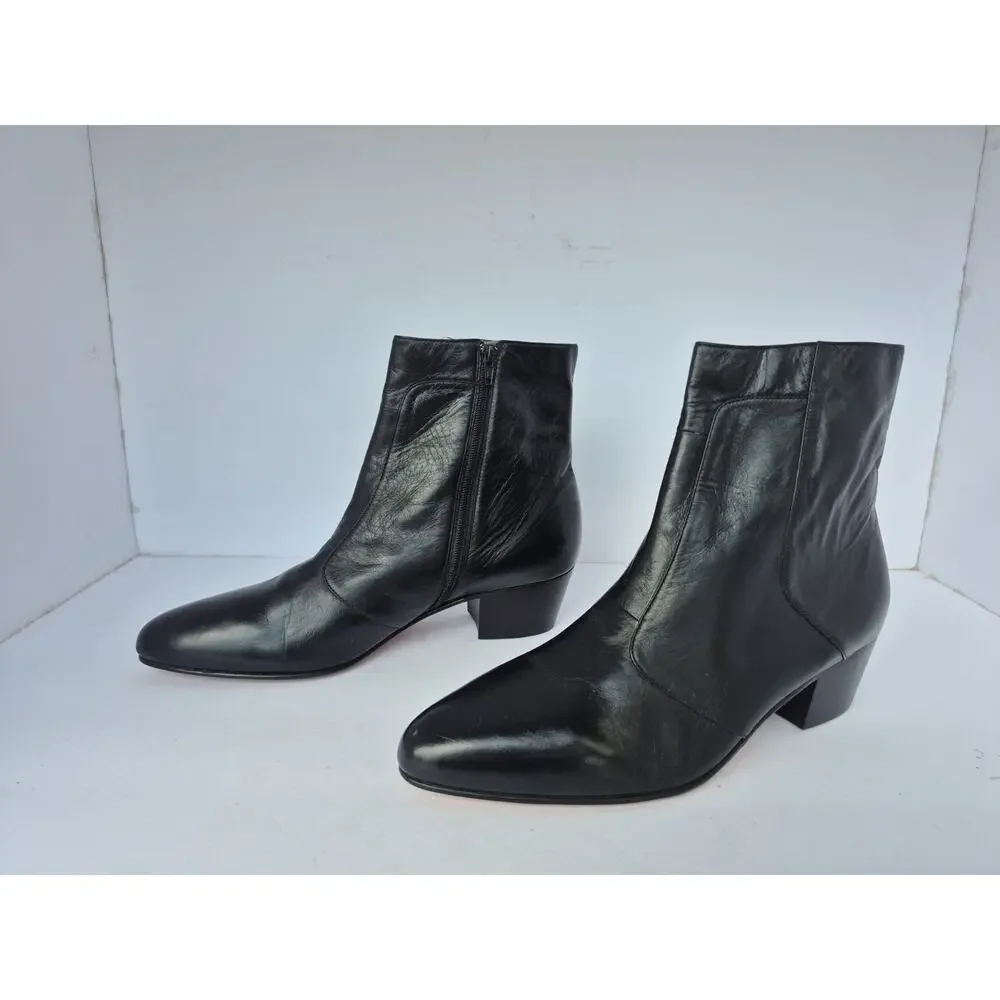 Giorgio Brutini Mens 13 M Calloway Beatle Side Zip Dress Boots Black Leather EUC